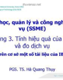 Bài giảng Khoa học, quản lý và công nghệ dịch vụ (SSME): Chương 3 - PGS.TS. Hà Quang Thụy