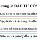 Bài giảng Kinh tế đầu tư - Chương 3: Đầu tư công