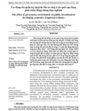 Tác động của quản trị công lên đầu tư công ở các quốc gia đang phát triển: Bằng chứng thực nghiệm