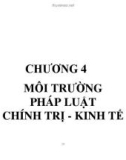 QUẢN TRỊ RỦI RO GV: ThS VÕ HỮU KHÁNH - CHƯƠNG 4 MÔI TRƯỜNG PHÁP LUẬT CHÍNH TRỊ - KINH TẾ