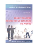 Khoa học và công nghệ địa phương - Quản lý nhà nước: Phần 1