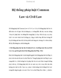 Tìm hiểu về Hệ thống pháp luật Common Law và Civil Law