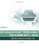 Bài giảng Kế hoạch phát triển kinh tế xã hội: Chương IV