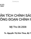 Bài giảng Phân tích chính sách ở công đoạn chính phủ - TS. Nguyễn Thị Kim Thoa