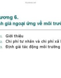 Bài giảng Phân tích kinh tế dự án: Chương 6 - GV. Phạm Lê Thông