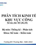 Bài giảng Phân tích kinh tế khu vực công - Chương 0: Giới thiệu môn học