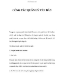 Công tác quản lý văn bản