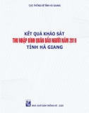 Kết quả khảo sát Thu nhập bình quân đầu người năm 2019 tỉnh Hà Giang