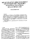 Một số vấn đề về chính sách hình sự đối với người chưa thành niên phạm tội quy định trong Bộ Luật hình sự 2015