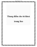 Thang điểm cho từ khoá trong SEO