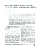 Một số giải pháp thúc đẩy xuất khẩu dịch vụ vận tải - logistics sau khi Việt Nam gia nhập WTO