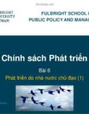 Bài giảng Chính sách phát triển - Bài 6: Phát triển do nhà nước chủ đạo (2)