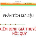 Bài giảng Kiểm định giả thuyết, hồi quy