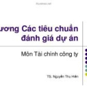 Các tiêu chuẩn đánh giá dự án