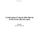 Tài liệu Lý luận chung về công tác thẩm định dự án đầu tư trực tiếp nước ngoài - ĐH Kinh tế Quốc dân