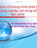 Dự thảo Chương trình phát triển Công nghiệp