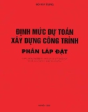 Định mức dự toán xây dựng công trình: Phần Lắp đặt