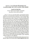 Quản lý và sử dụng vốn trong các doanh nghiệp nhà nước ngành công nghiệpQuản lý và sử dụng vốn trong các doanh nghiệp nhà nước ngành công nghiệp