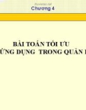 Bài giảng Phương pháp định lượng trong quản lý - Chương 4