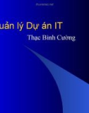 Bài giảng Quản lý dự án phần mềm: Bài 4 - Thạc Bình Cường