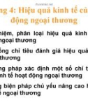 Bài giảng Chính sách thương mại quốc tế - Chương 4: Hiệu quả kinh tế của hoạt động ngoại thương