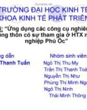 Ứng dụng các công cụ nghiên cứu nông thôn có sự tham gia ở HTX nông nghiệp Phú