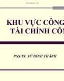 Bài giảng tài chính công : Khu vực công và tài chính công - PGS.TS. Sử Đình Thành