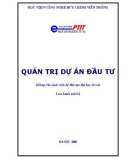 Giáo trình môn quản trị dự án đầu tư