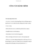 CÔNG VĂN HÀNH CHÍNH