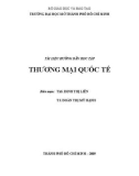 Tài liệu hướng dẫn học tập Thương mại quốc tế - TS. Định Thị Liên