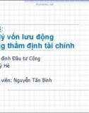 Bài giảng Thẩm định đầu tư công: Bài 4 - Nguyễn Tấn Bình