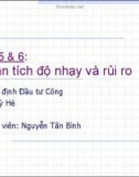 Bài giảng Thẩm định đầu tư công: Bài 5&6 - Nguyễn Tấn Bình