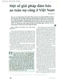 Một số giải pháp đảm bảo an toàn nợ công ở Việt Nam