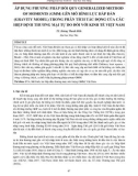 Áp dụng phương pháp hồi quy generalized method of moments (GMM) lên mô hình lực hấp dẫn (Gravity model) trong phân tích tác động của các hiệp định thương mại tự do đối với kinh tế Việt Nam