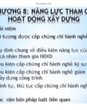 Bài giảng Luật xây dựng - Chương 8: Năng lực tham gia hoạt động xây dựng