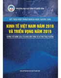 Kỷ yếu hội thảo khoa học quốc gia – Kinh tế Việt Nam năm 2018 và triển vọng năm 2019 hướng tới chính sách tài khóa bền vững và hỗ trợ tăng trưởng