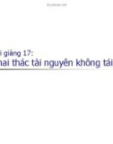 Bài giảng Kinh tế Môi trường: Bài giảng 17