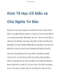 Kinh Tế Học Cổ Điển và Chủ Nghĩa Tư Bản