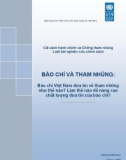 BÁO CHÍ VÀ THAM NHŨNG: Báo chí Việt Nam đưa tin về tham nhũng như thế nào? Làm thế nào để nâng cao chất lượng đưa tin của báo chí?