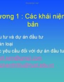 Bài giảng Kinh tế đầu tư: Chương 1 - Các khái niệm cơ bản