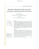 Đánh giá tác động giữa vốn đầu tư trực tiếp nước ngoài và tăng trưởng kinh tế tại Việt Nam