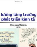 Bài giảng Đo lường tăng trưởng và phát triển kinh tế - Châu Văn Thành