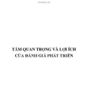 Tầm quan trọng và lợi ích của đánh giá phát triển