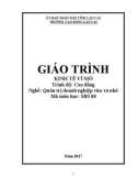 Giáo trình Kinh tế vĩ mô (Nghề: Quản trị doanh nghiệp vừa và nhỏ) - Trường CĐ Cộng đồng Lào Cai