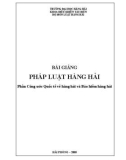 Giáo trình Pháp luật hàng hải (Phần 2) - ĐH Hàng hải