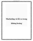 Marketing và lối ra trong khủng hoảng