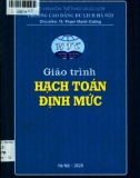 Giáo trình Hoạch toán định mức: Phần 1 - Trường Cao đẳng Du lịch Hà Nội