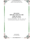 Bài giảng Kinh tế vi mô (Nghề: Kế toán - Trình độ: Cao đẳng) - Trường CĐ Kinh tế - Kỹ thuật Bạc Liêu