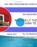 Bài giảng Nguyên lý thống kê kinh tế - Ths. Vũ Trọng Phong