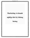 Marketing và doanh nghiệp thời kỳ khủng hoảng